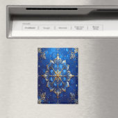 Blue Decorative Christmas Holiday Magnet Magneet (Insitu (Vaatwasser))