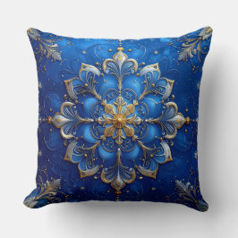 Blue Decorative Christmas Throw Pillow Kussen