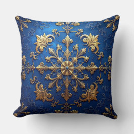 Blue Decorative Christmas Throw Pillow Kussen