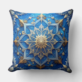 Blue Decorative Christmas Throw Pillow Kussen