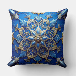 Blue Decorative Christmas Throw Pillow Kussen