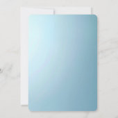 Blue Decorative Floral Engagement Invitation (Dos)