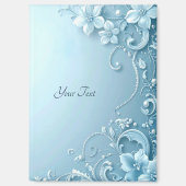 Blue Decorative Floral Magnet (Recto)