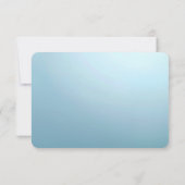 Blue Decorative Floral RSVP Card (Dos)