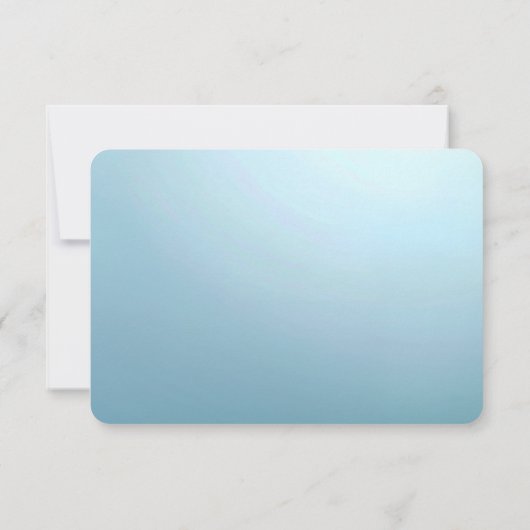 Blue Decorative Floral RSVP Card (Dos)