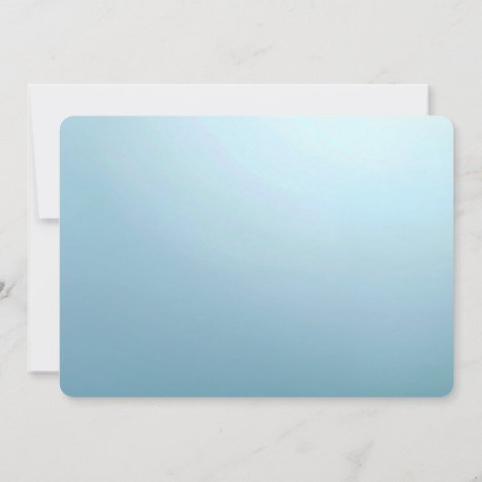 Blue Decorative Floral Save The Date (Achterkant)