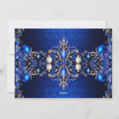 Blue Decorative Holiday Christmas Kaart (Achterkant)