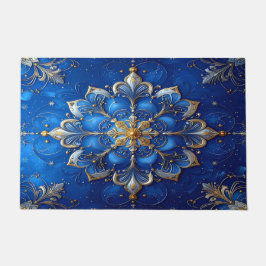 Blue Decorative Holiday Doormat Deurmat