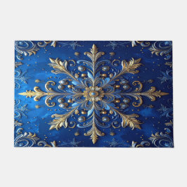 Blue Decorative Holiday Doormat Deurmat