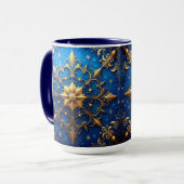 Blue Decorative Holiday Mug (Devant gauche)