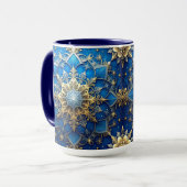 Blue Decorative Holiday Mug (Devant gauche)