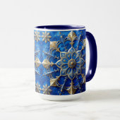 Blue Decorative Holiday Mug (Devant droit)