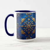 Blue Decorative Holiday Mug (Gauche)