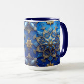 Blue Decorative Holiday Mug (Devant droit)