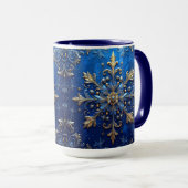 Blue Decorative Holiday Mug (Devant droit)