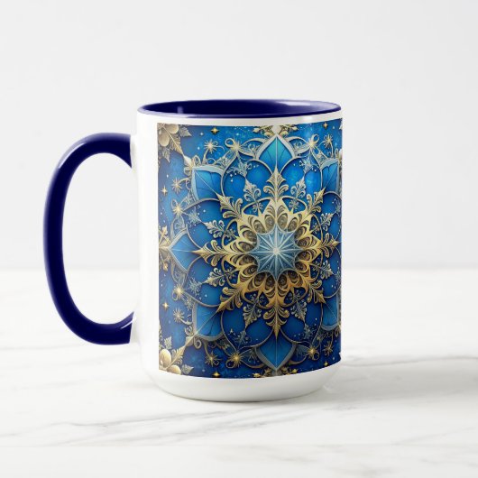 Blue Decorative Holiday Mug Mok (Links)