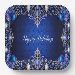 Blue Decorative Holiday Paper Bord