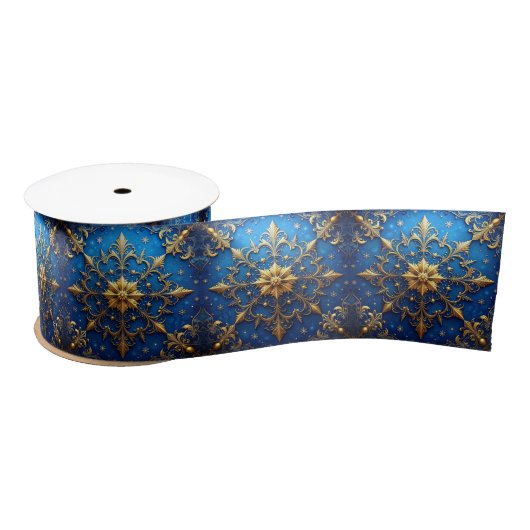 Blue Decorative Holiday Satin Ribbon Lint (Spoel)