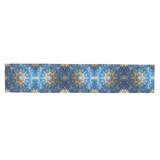 Blue Decorative Holiday Table Runner Medium Tafelloper (Horizontaal)