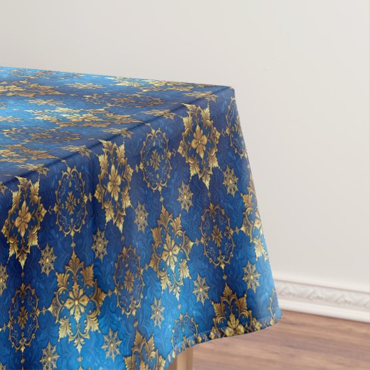 Blue Decorative Holiday Tablecloth Tafelkleed (Voorbeeld)