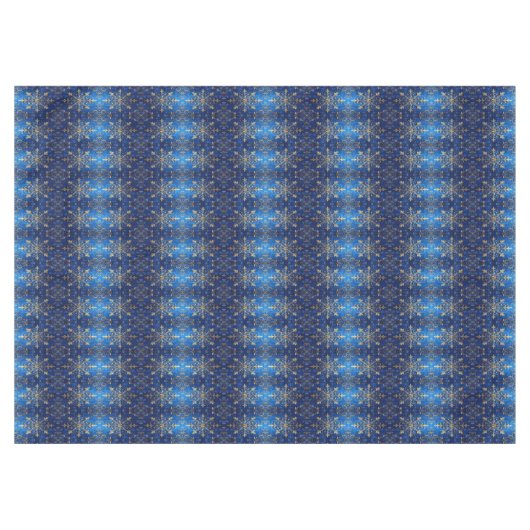Blue Decorative Holiday Tablecloth Tafelkleed (Voorkant (Horizontaal))