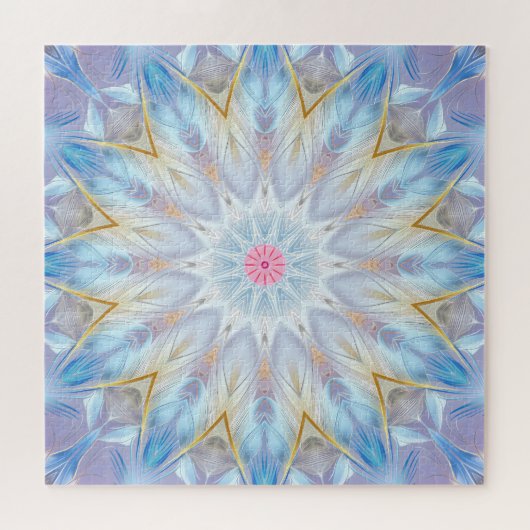 Blue Decorative Jigzaag Puzzle Legpuzzel (Horizontaal)