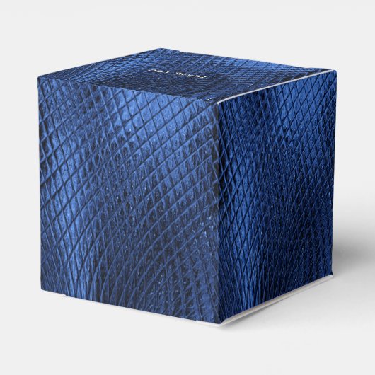 Blue Decorative Modern Favor Box Bedankdoosjes (Achterkant)