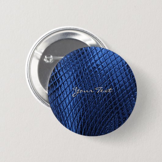 Blue Decorative Modern Pinback Button (Voorkant /achterkant)
