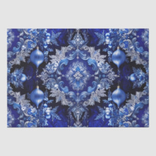 Blue Decorative Ornamenten Holiday Tissue Papier