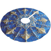 Blue Decorative Tree Skirt Kerstboom Rok (Gekanteld)