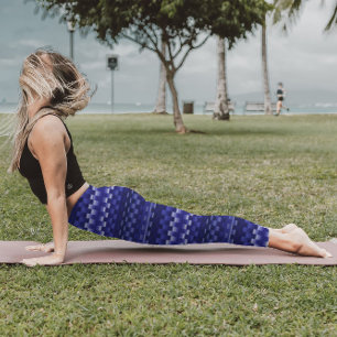 Blue Deep Paars Trippy Stripes Cool Psychedelic Leggings