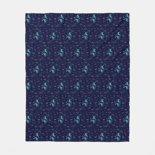 Blue Deer Fleece Blanket Deken (Voorkant)