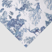 Blue Deer in Snowy Woodland Tissuepapier (Detail)
