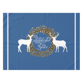 Blue Deer Plus Merveilleux Temps Wreath Nappe