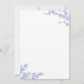 Blue Delft Chinoiserie bruiloft Kaart (Achterkant)