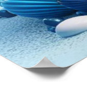 Blue Delight - Artistiek Macaron Poster (Hoek)