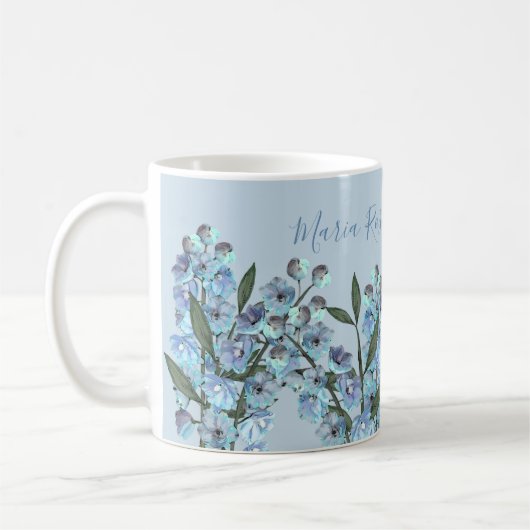 Blue Delphinium Coffee Mok (Links)