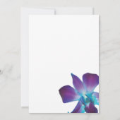 Blue Dendrobium Orchid Wedding Invitation Kaart (Achterkant)