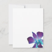 Blue Dendrobium Orchid Wedding Save the Date (Achterkant)