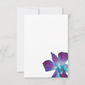 Blue Dendrobium Orchidee bruiloft RSVP Kaart (Achterkant)