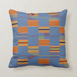 Blue Denim African Kente Masculine Kussen
