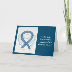 Blue Denim Awareness Ribbon Angel Kaarten