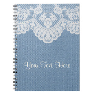 Blue Denim en Lace Notitieboek