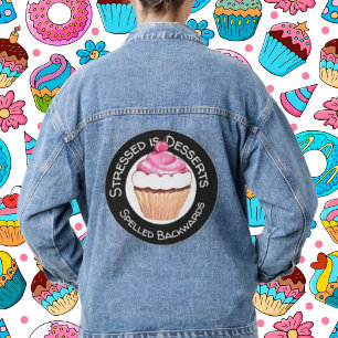 Blue Denim Jean Jacket Drôle dessert citation