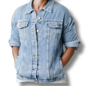 Blue Denim Jean Jacket Drôle dessert citation
