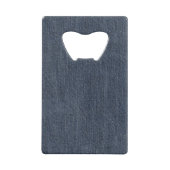Blue Denim Kredietkaart Flessenopener (Achterkant)