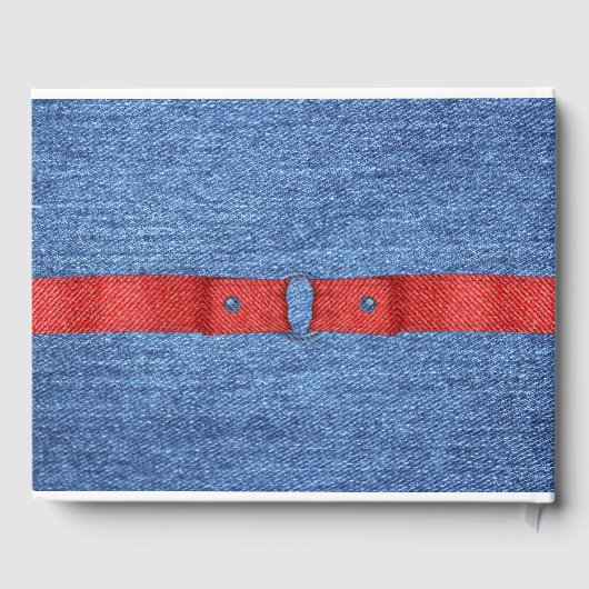 Blue Denim Look Mariage livre d'hôtes (Verso)