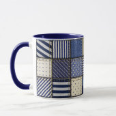 Blue Denim Patchwork Mok (Links)