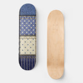 Blue Denim Patchwork Skateboard (Voorkant)