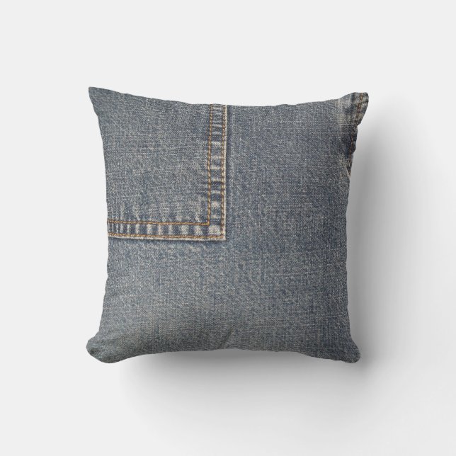 Blue denim Pillow Kussen (Voorkant)